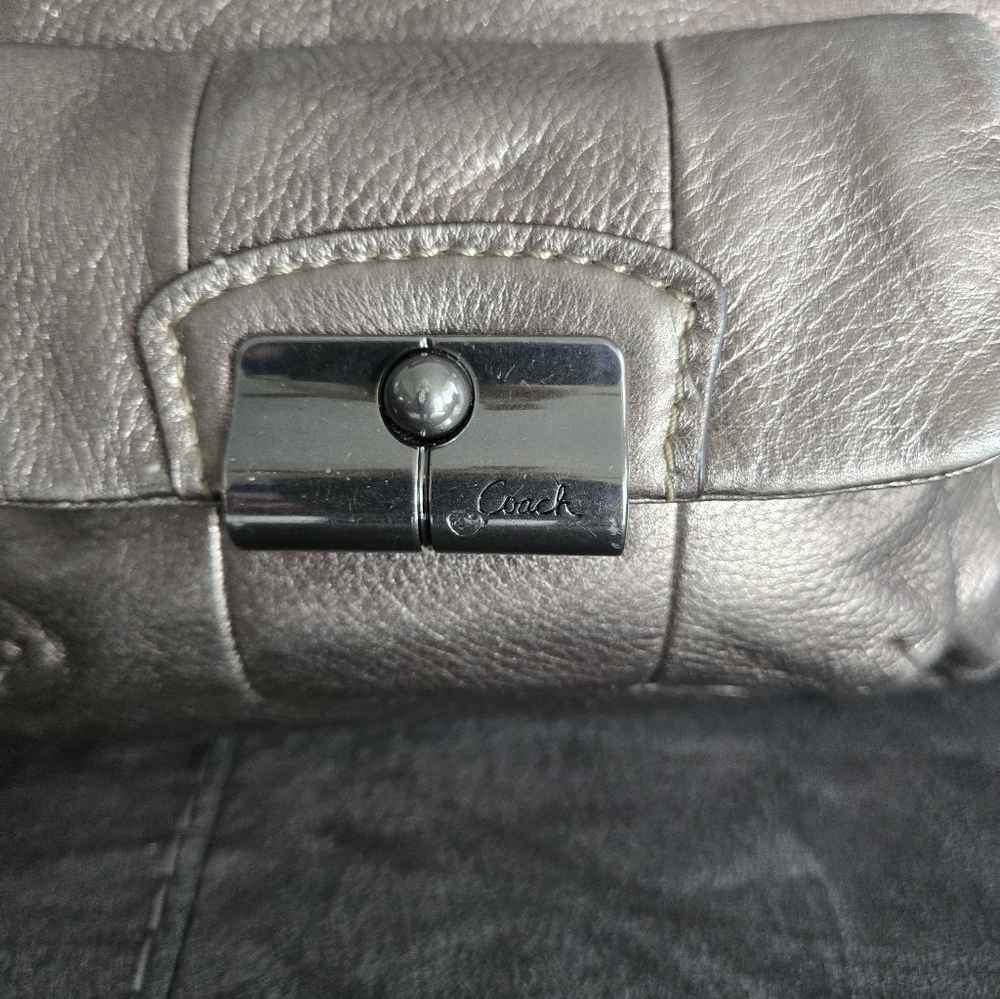 Coach Metallic Leather Shoulder Bag - Picture 3 of 9